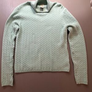 Cashmere and cotton L.L. Bean Women's Soft Mint Sweater,size XS
